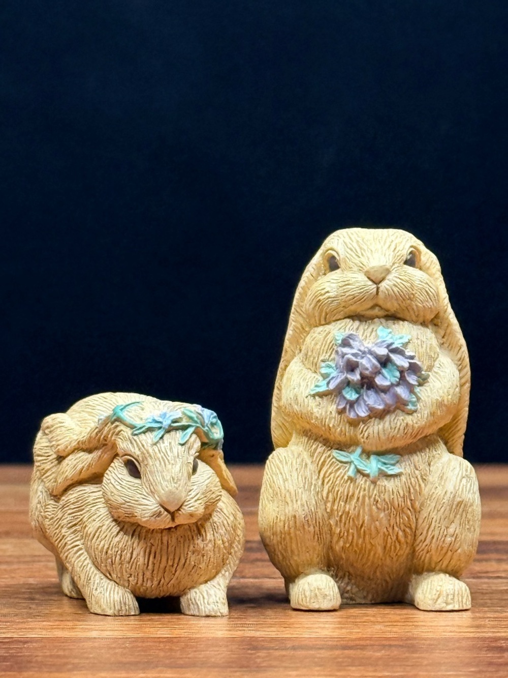 1989 DAKIN, INC Bunny Rabbit Figurines (Set of 2)